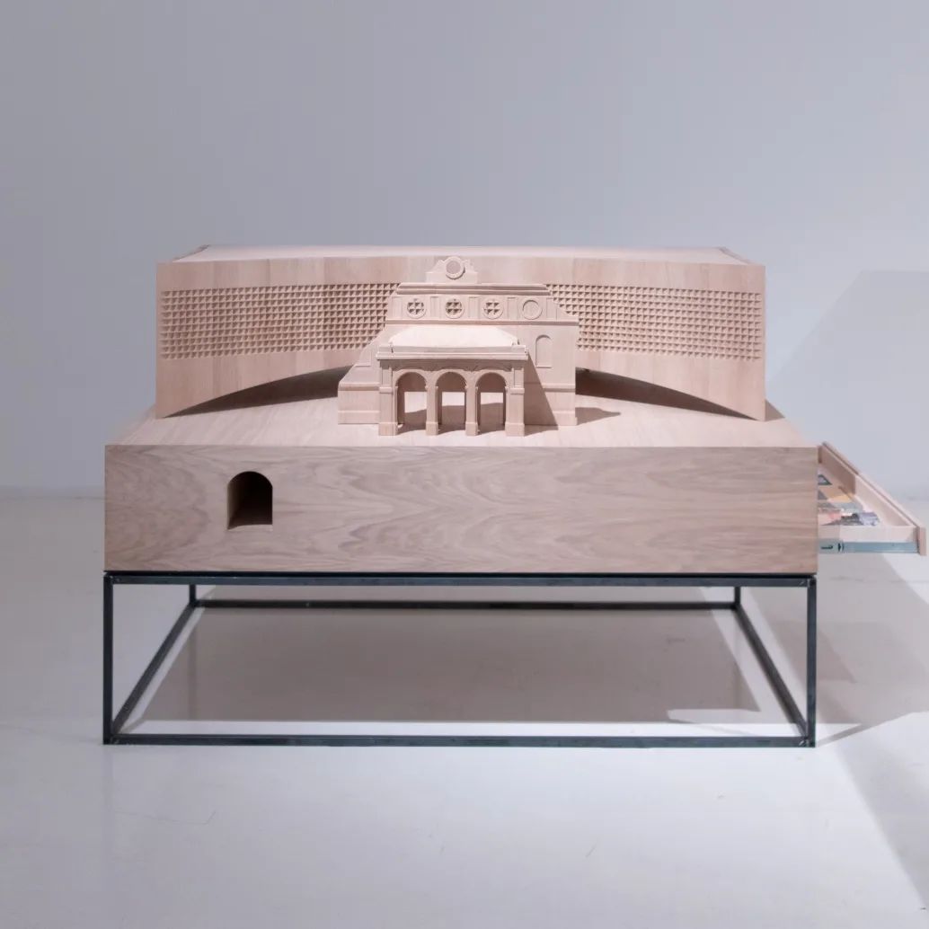 Exile museum model at PLACES by Dorte Mandrup