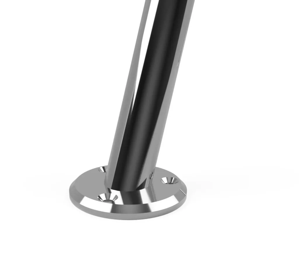 Baltic arch - detalje af fod på bådbøjle til solpaneler