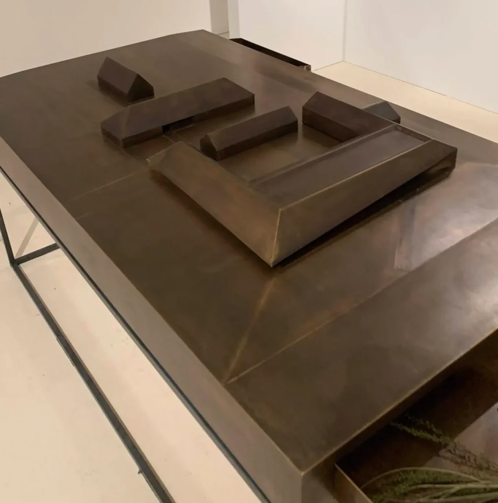 Messing arkitekturmodel af vadehavscentret